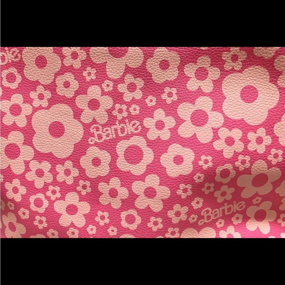 NWOT Barbie Pink Floral Cosmetic Bag